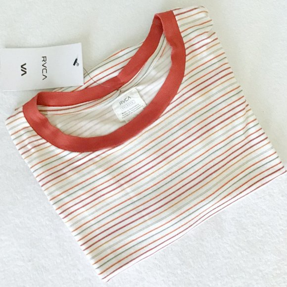 RVCA Tops - RVCA Super Soft Striped Short Sleeve Tee